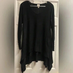 Cupio Viscose Blend Asymmetrical Tunic Top Size Large